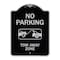 Signmission Designer Series-No Parking Tow Away Zone Black & Silver Heavy-Gauge Alum, 24" x 18", BS-1824-9955 A-DES-BS-1824-9955 - alternate 1